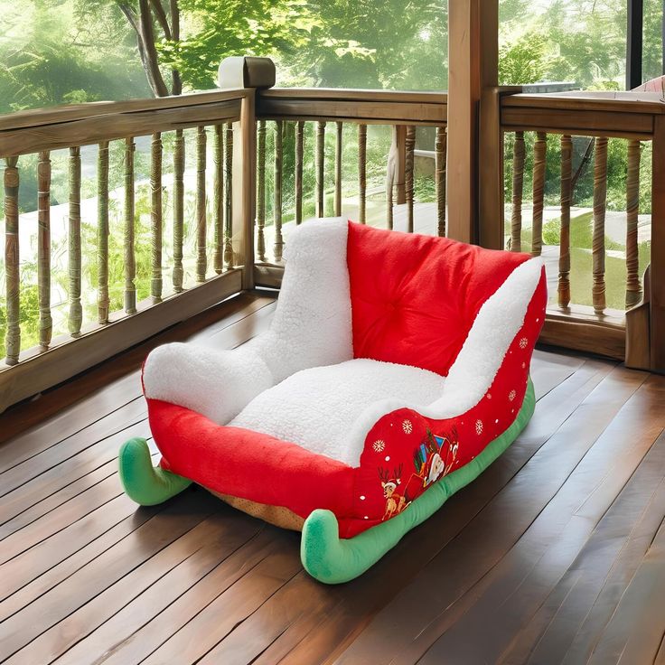 Cuccia Natalizia a Forma di Slitta - Comfort e Magia del Natale per Animali Domestici Scuccia™